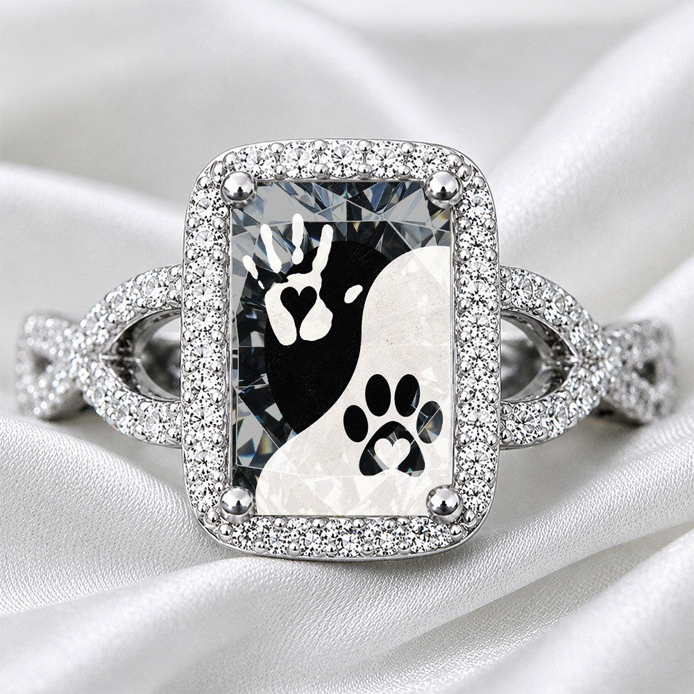 Paw & Handprint Square Ring