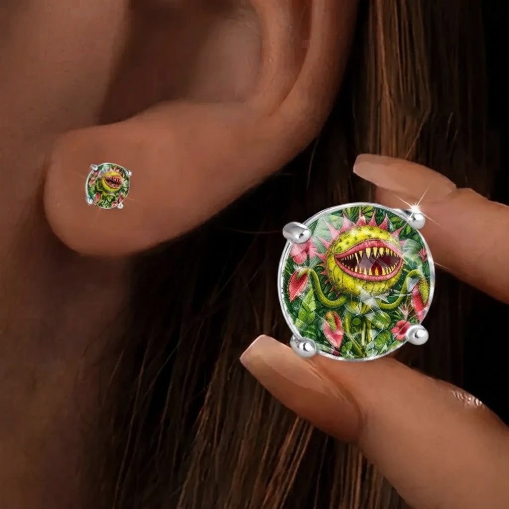 Carnivorous Plant Stud Earrings