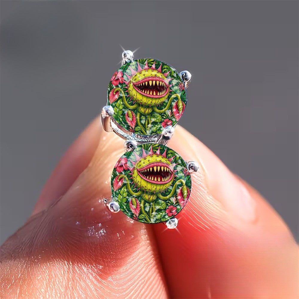 Carnivorous Plant Stud Earrings