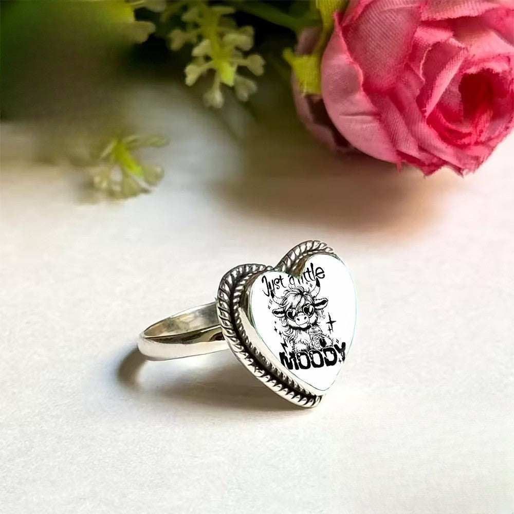 Just A Little Moody Heart Ring