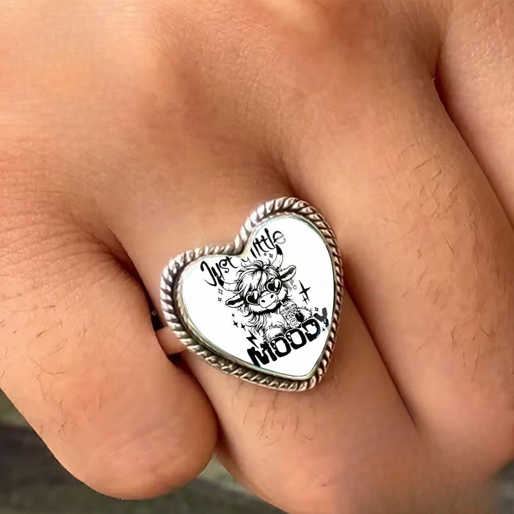 Just A Little Moody Heart Ring