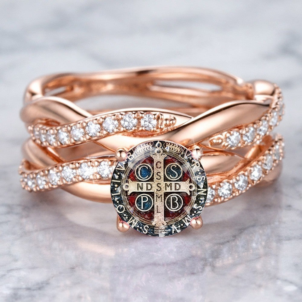 Religious Cross Stackable Ring
