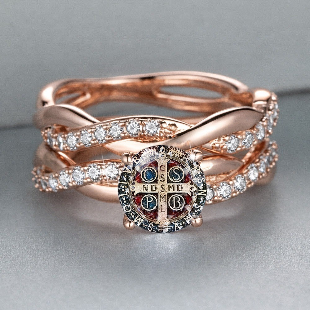 Religious Cross Stackable Ring