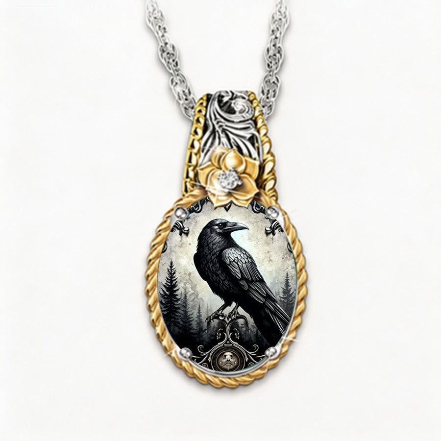Raven Forest Pendant Necklace