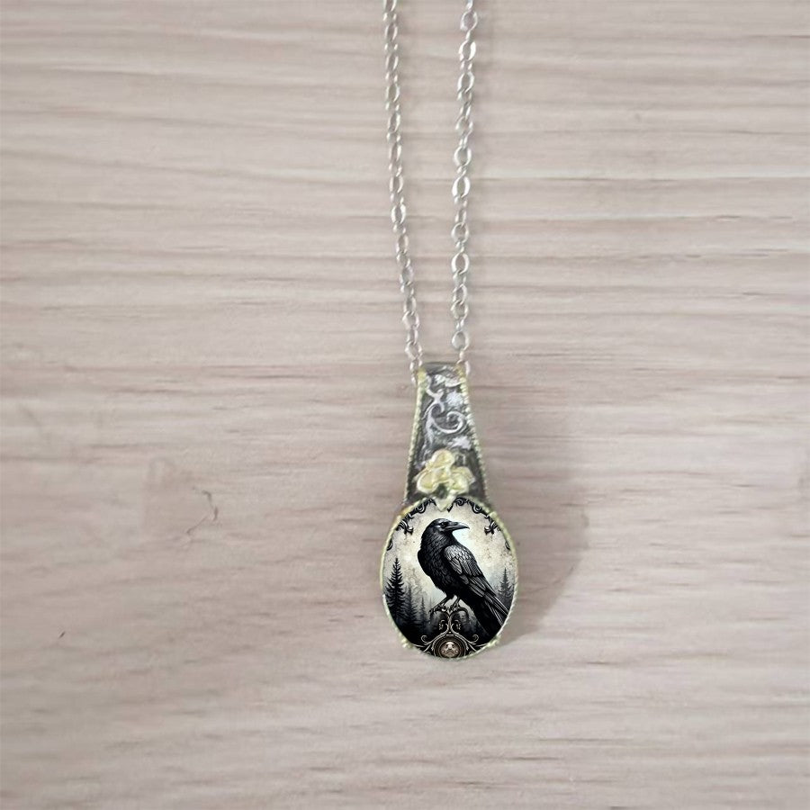 Raven Forest Pendant Necklace