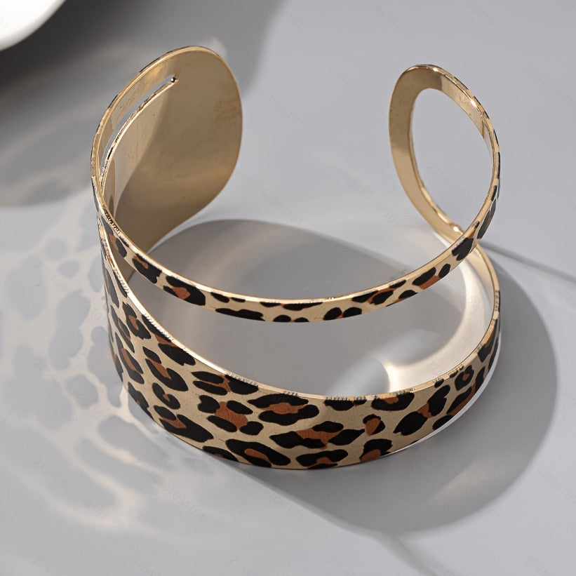 Leopard Print Open Bangle