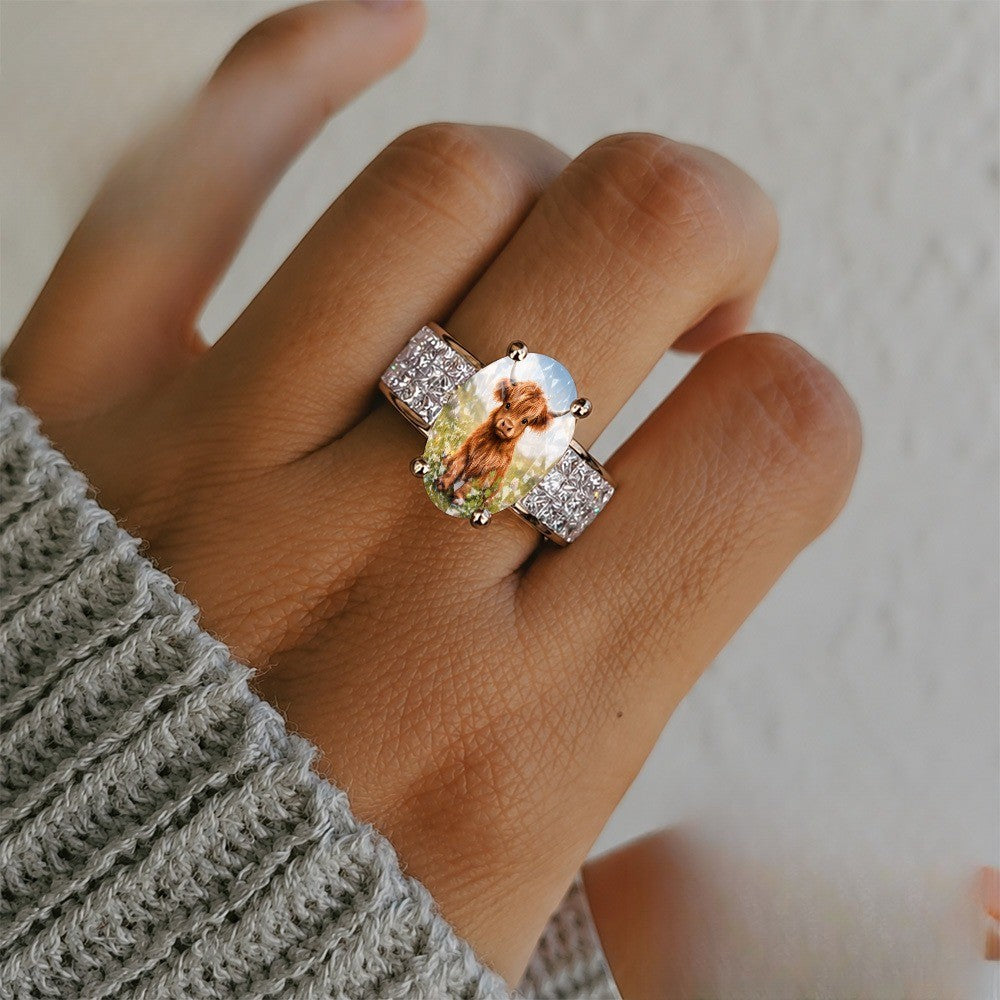 Highland Calf Statement Ring