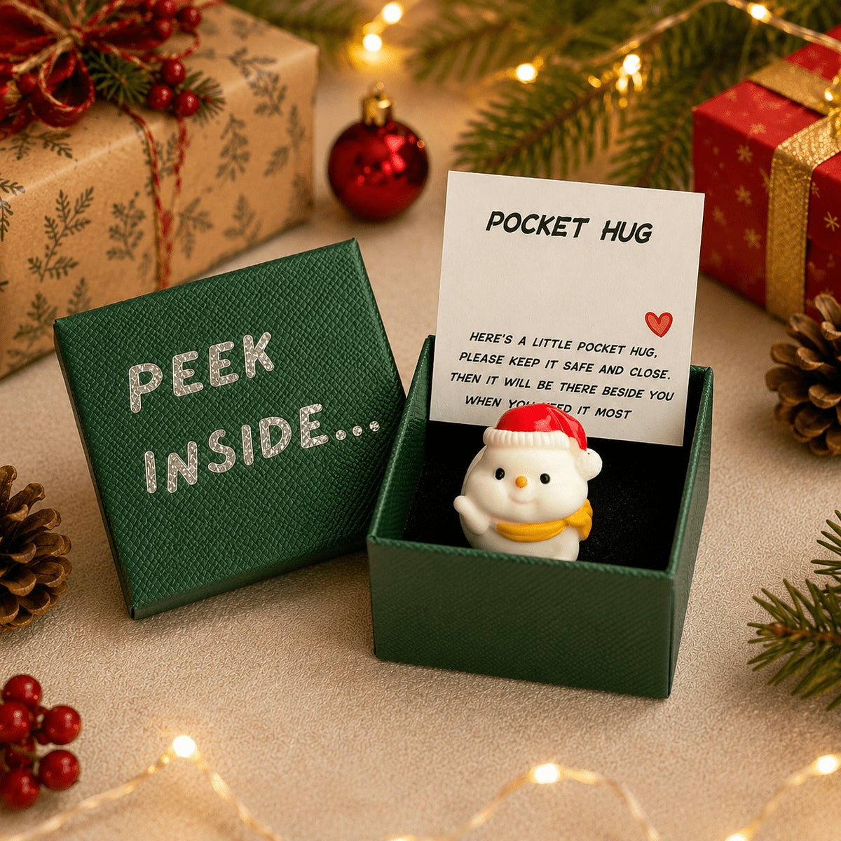 Snowman Pocket Hug Keepsake Box