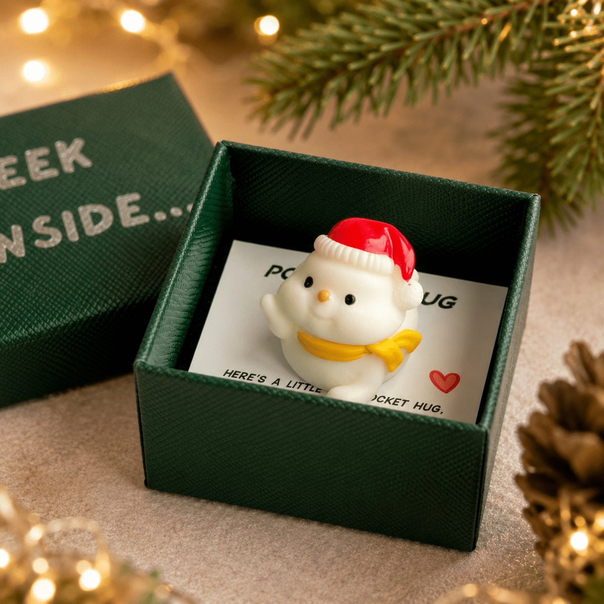 Snowman Pocket Hug Keepsake Box