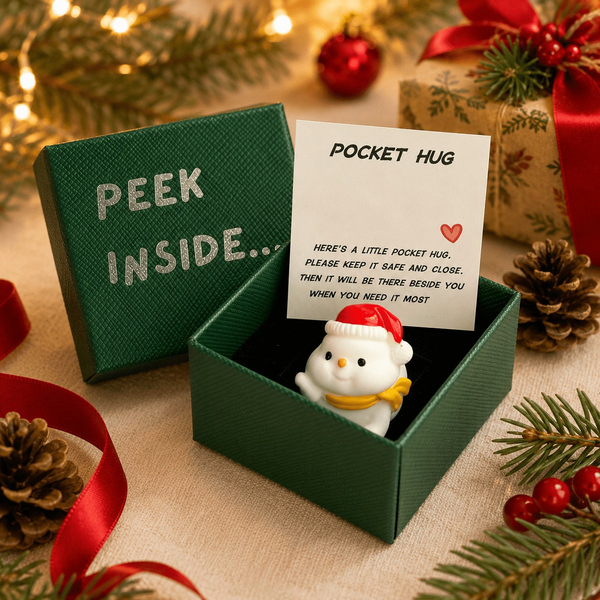 Snowman Pocket Hug Keepsake Box