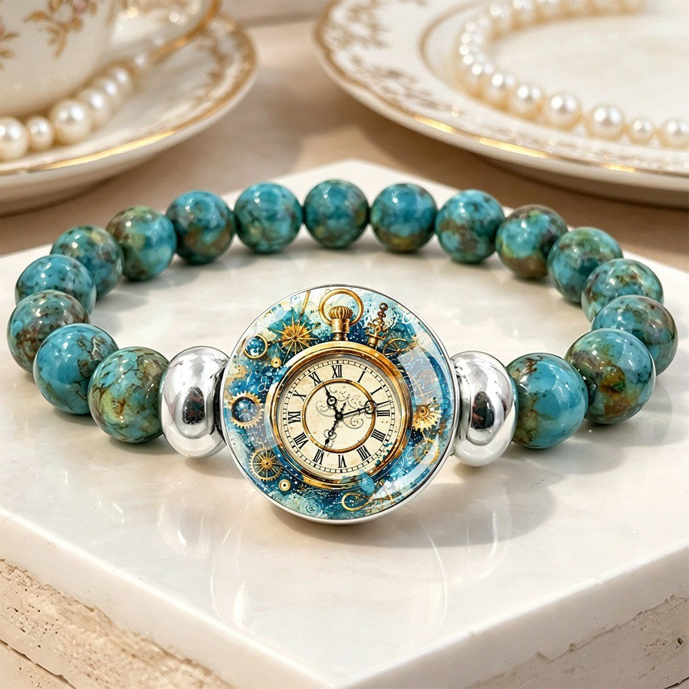 Turquoise Pocket Watch Bracelet