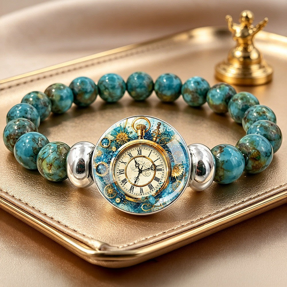 Turquoise Pocket Watch Bracelet