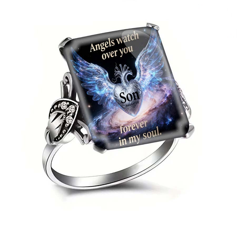 Son Angel Wing Square Ring
