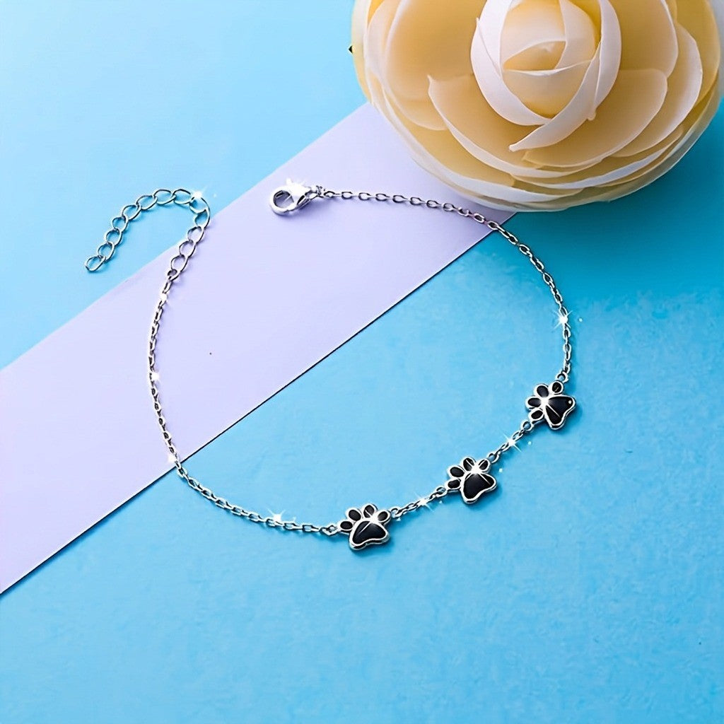 Paw Print Anklet