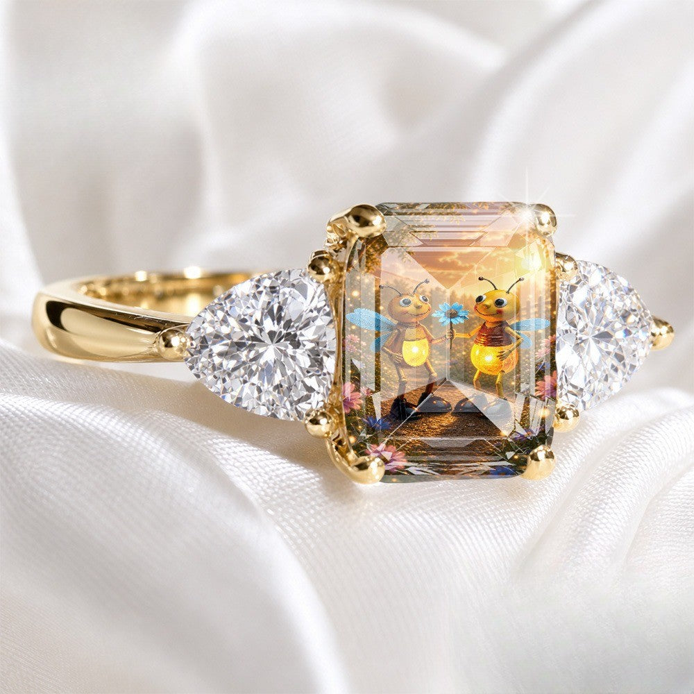 Bee Garden Scene Ring