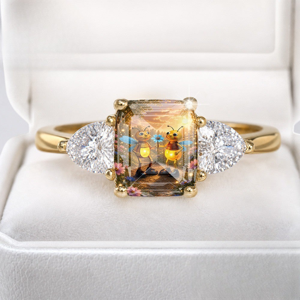 Bee Garden Scene Ring