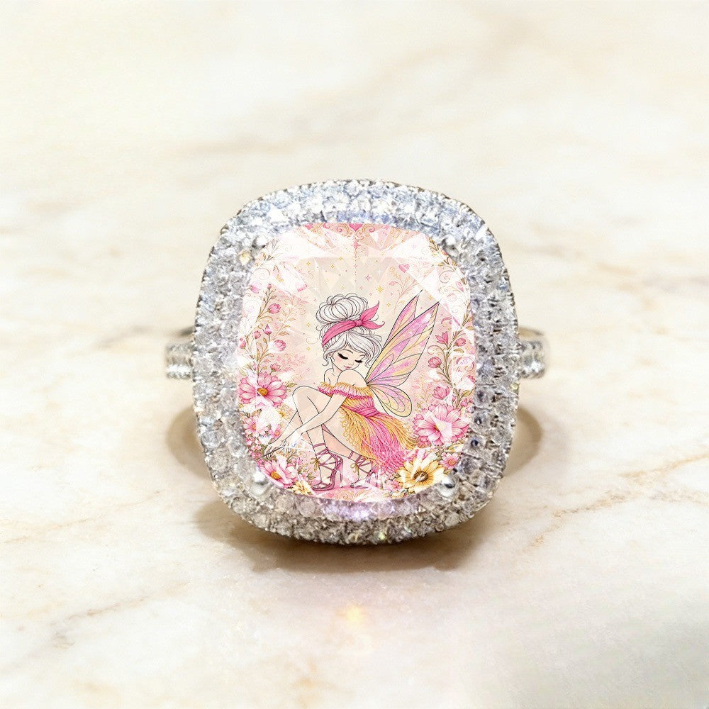 Fairy Floral Square Ring
