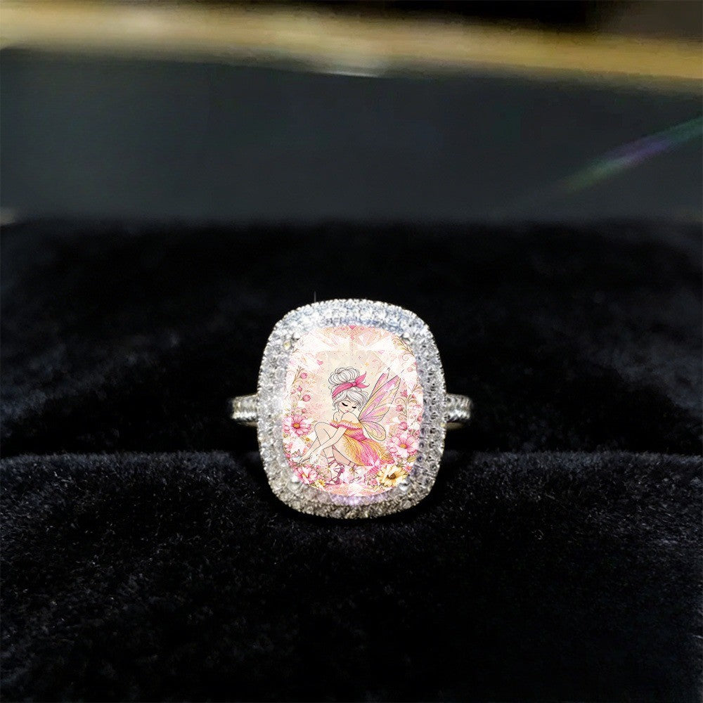 Fairy Floral Square Ring
