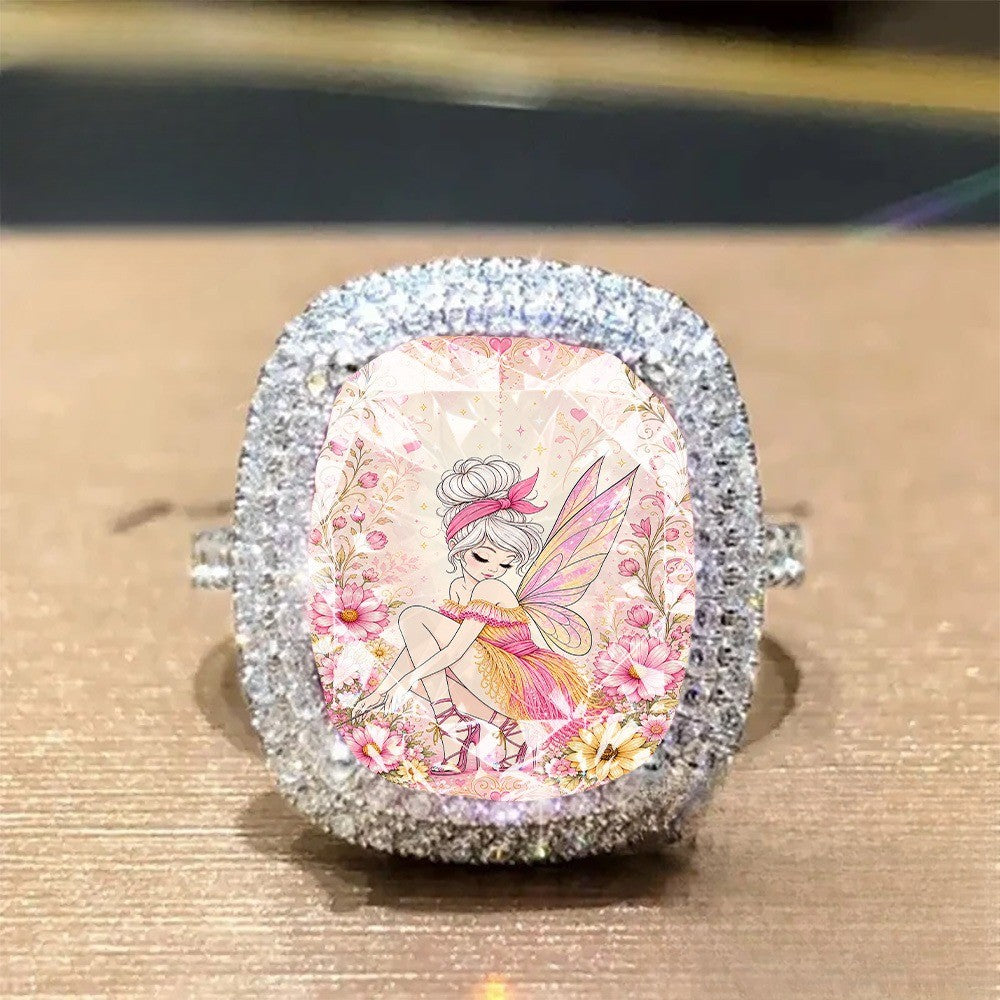 Fairy Floral Square Ring