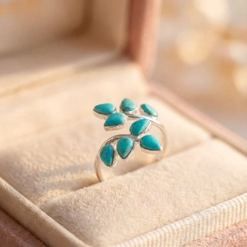 Turquoise Leaf Ring