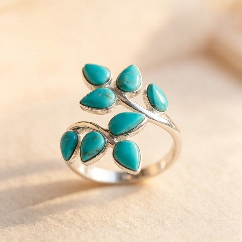 Turquoise Leaf Ring
