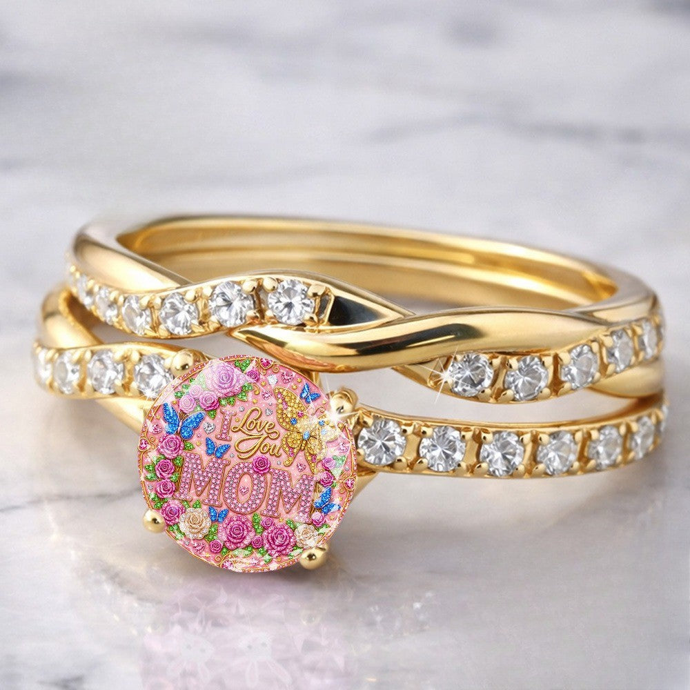 Twisted Floral Mom Ring