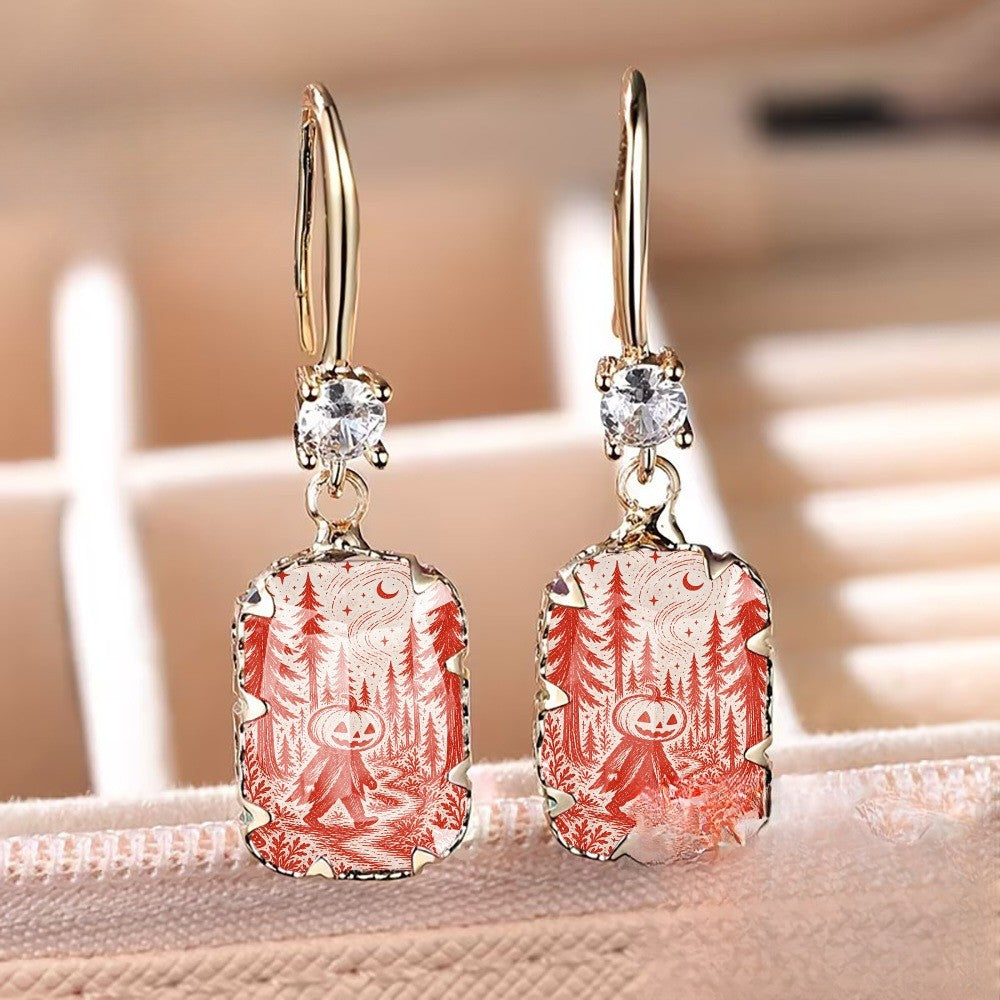 Forest Scene Drop Earrings