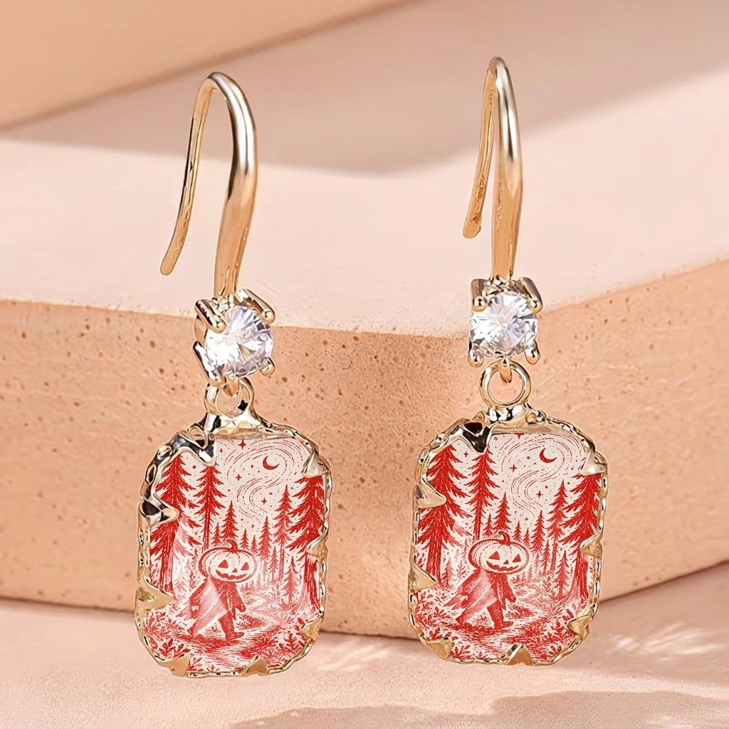 Forest Scene Drop Earrings