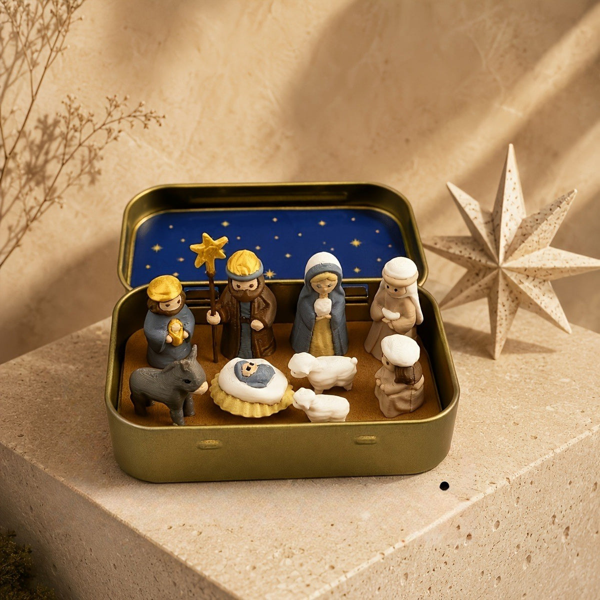Miniature Nativity Scene Box