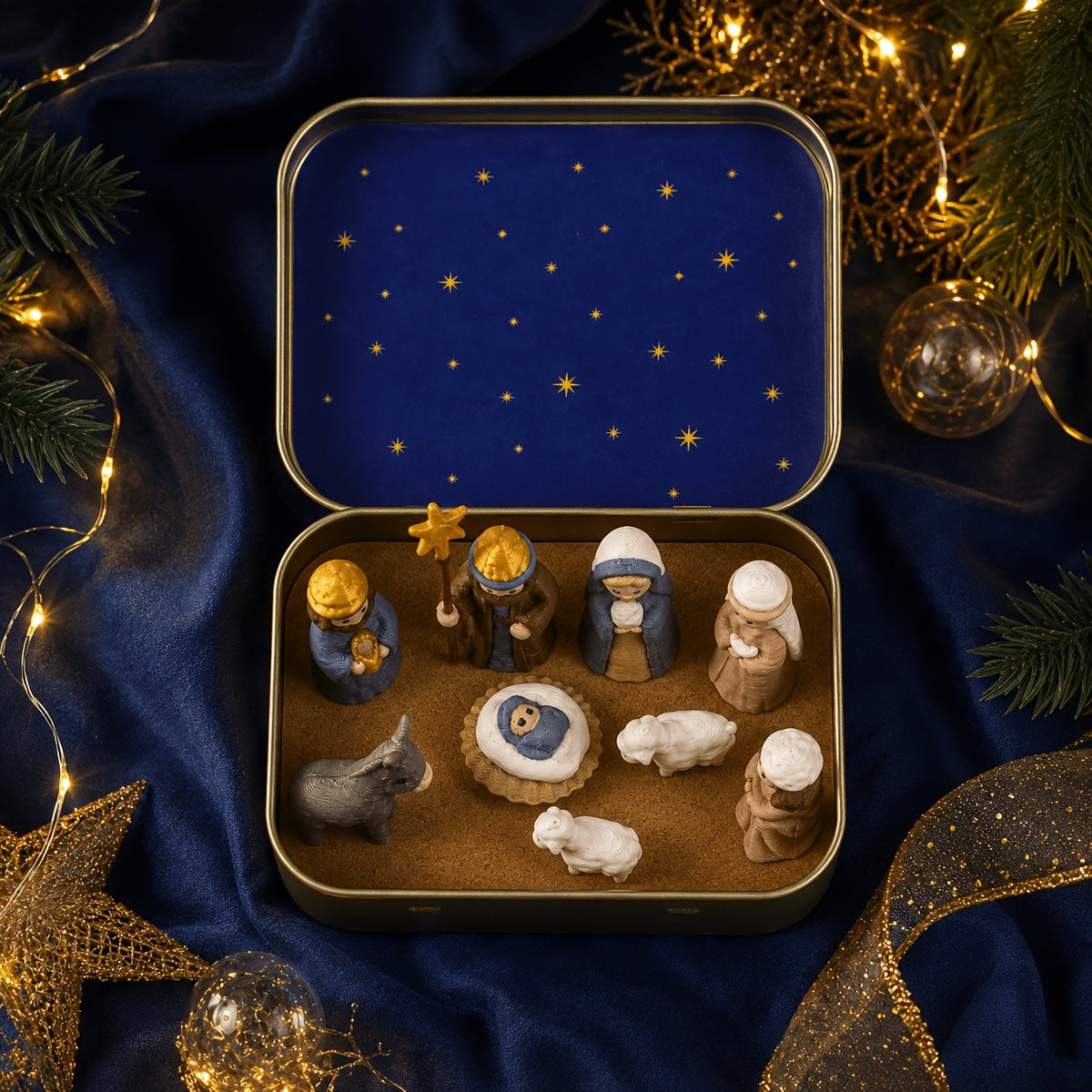 Miniature Nativity Scene Box