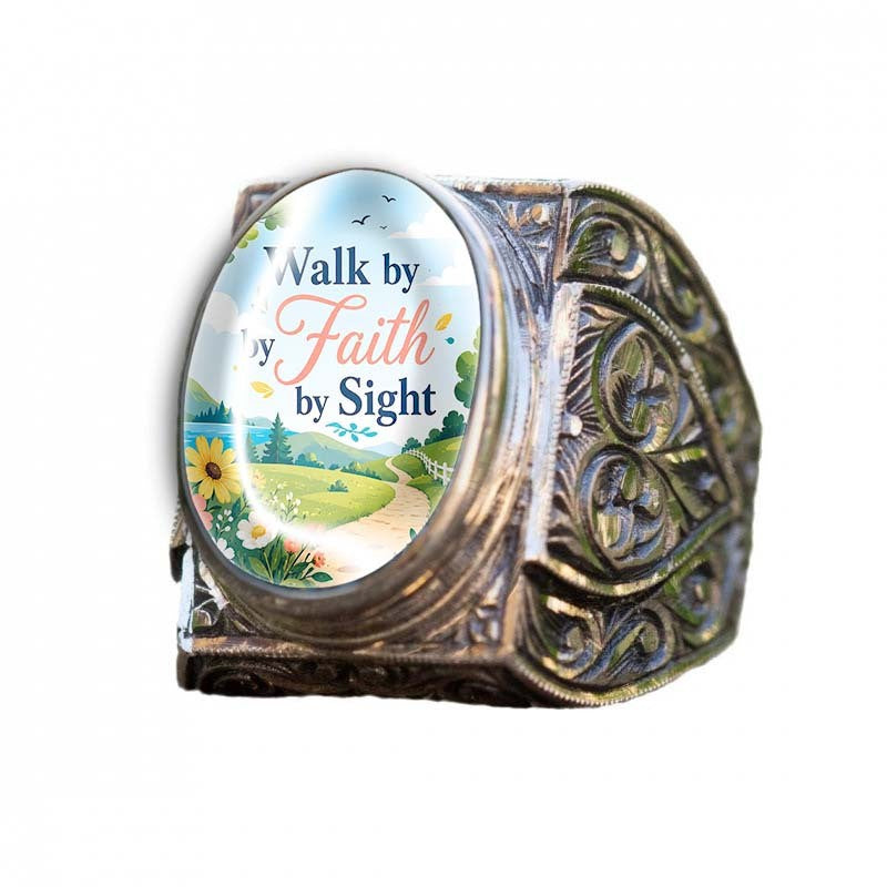 Walk by Faith Oval Ring