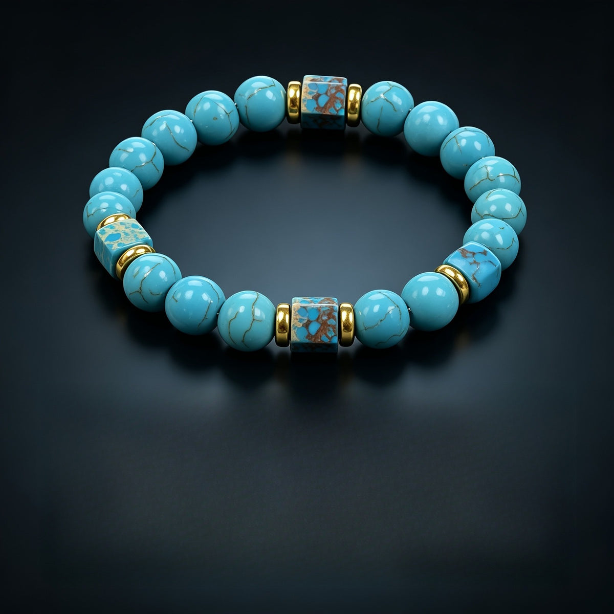 Turquoise Square Spacer Bracelet