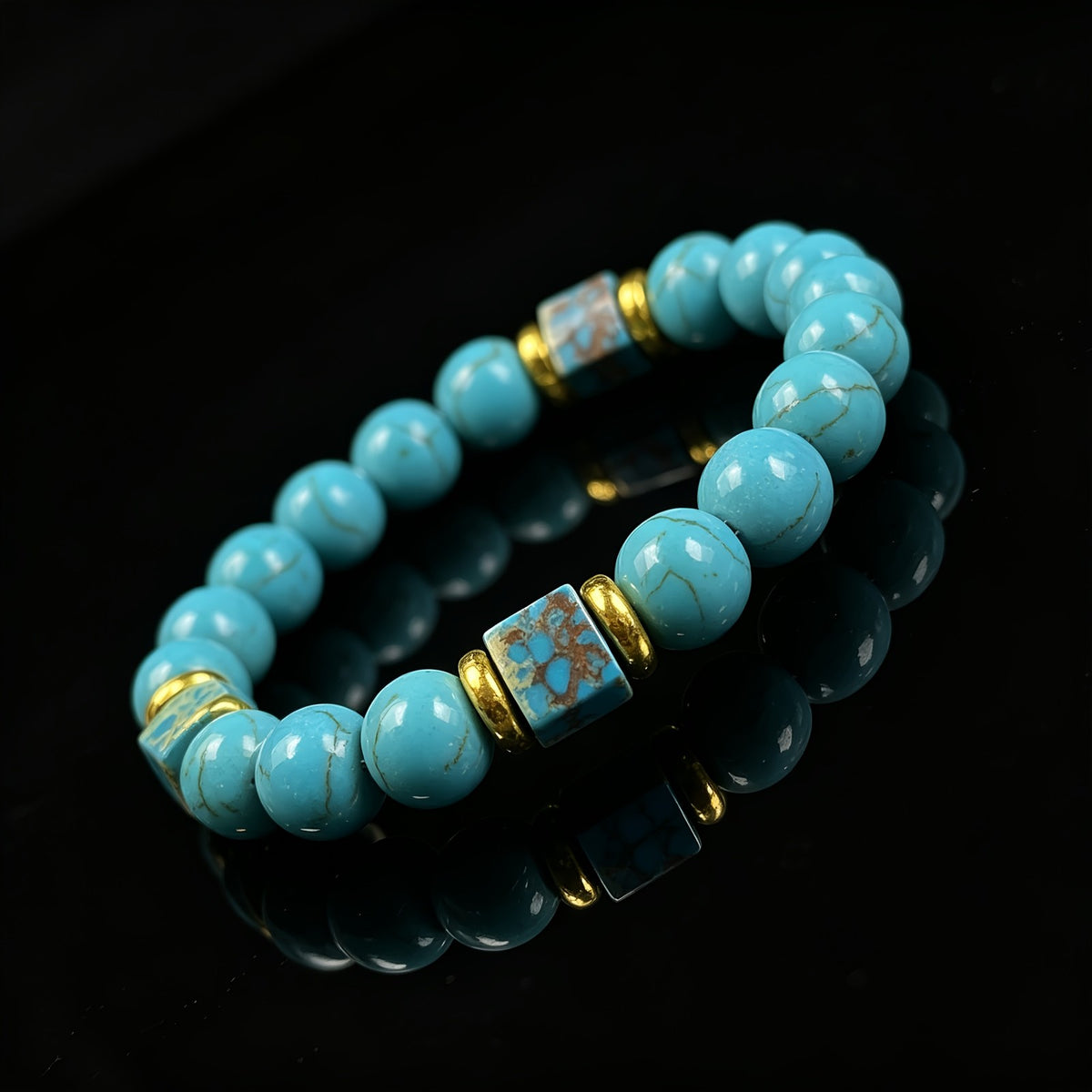 Turquoise Square Spacer Bracelet