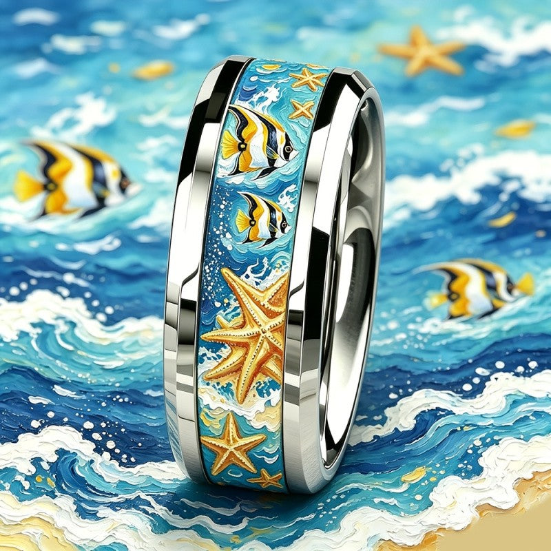 Ocean Starfish & Fish Ring