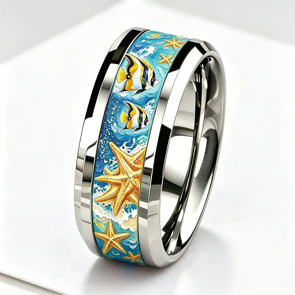 Ocean Starfish & Fish Ring