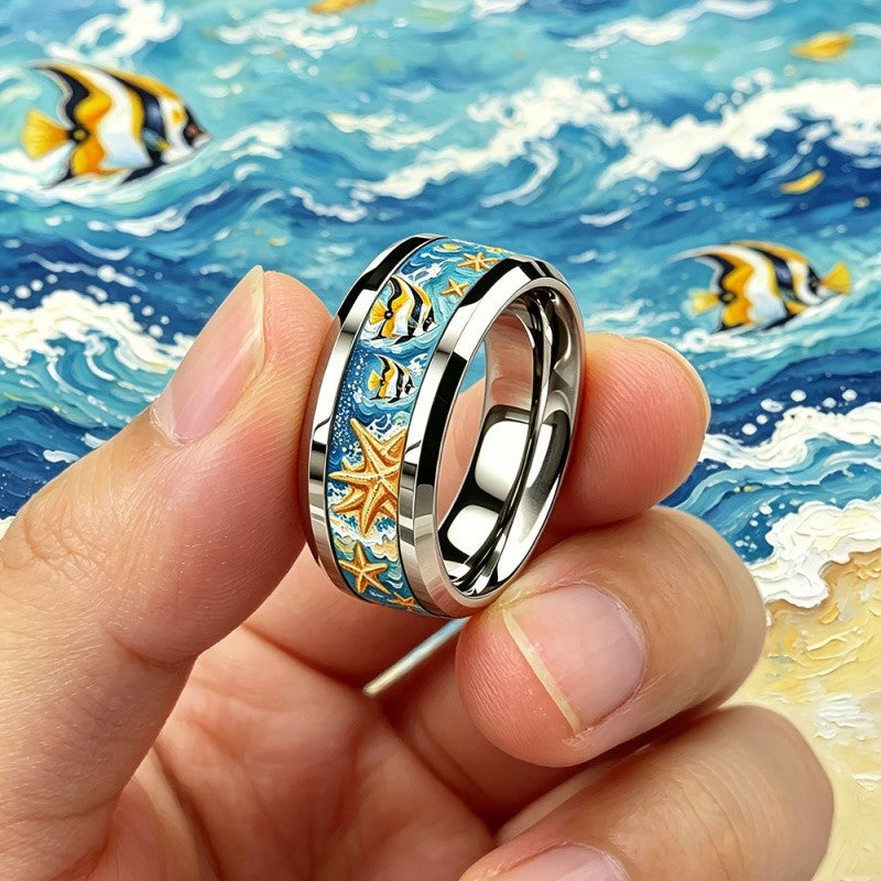 Ocean Starfish & Fish Ring