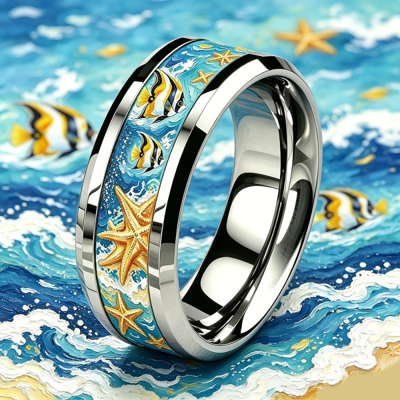 Ocean Starfish & Fish Ring