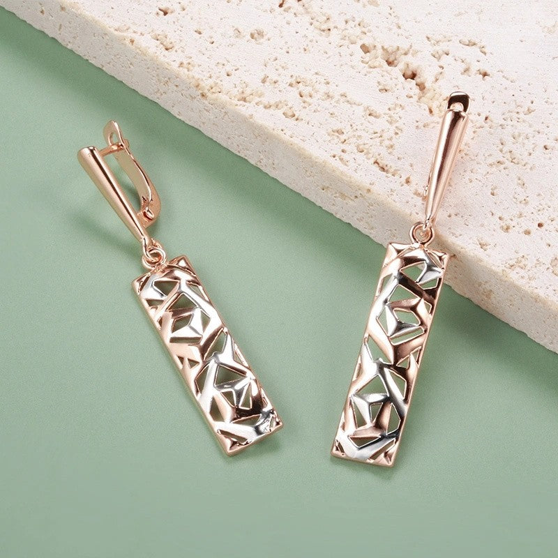 Geometric Rectangle Drop Earrings