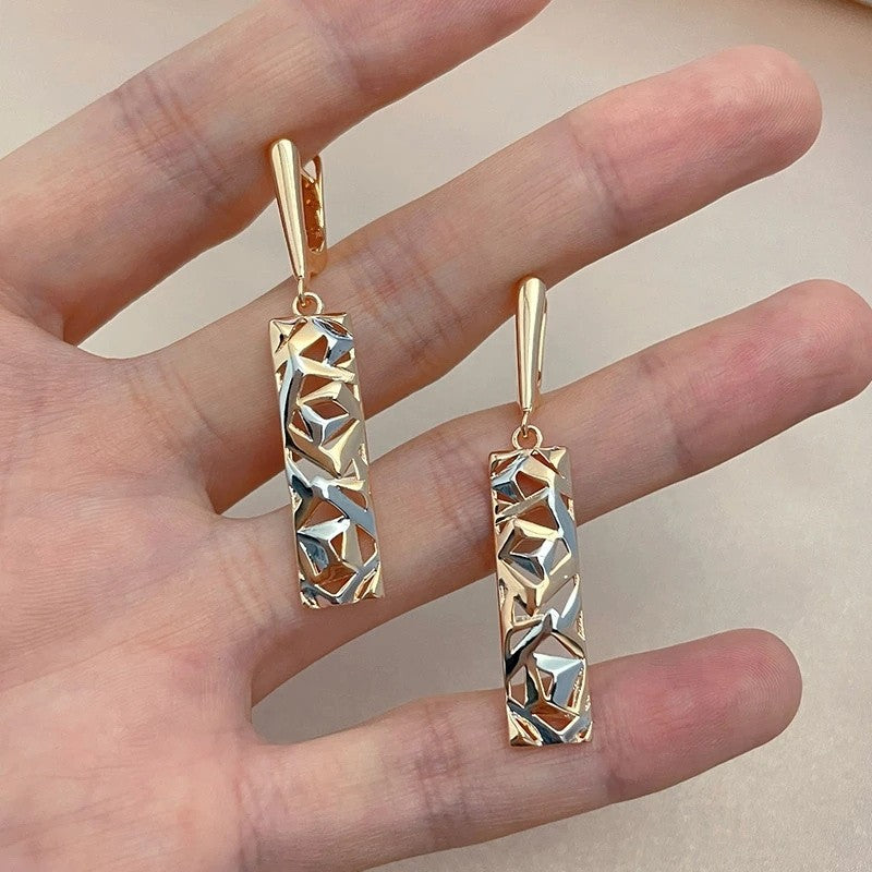 Geometric Rectangle Drop Earrings