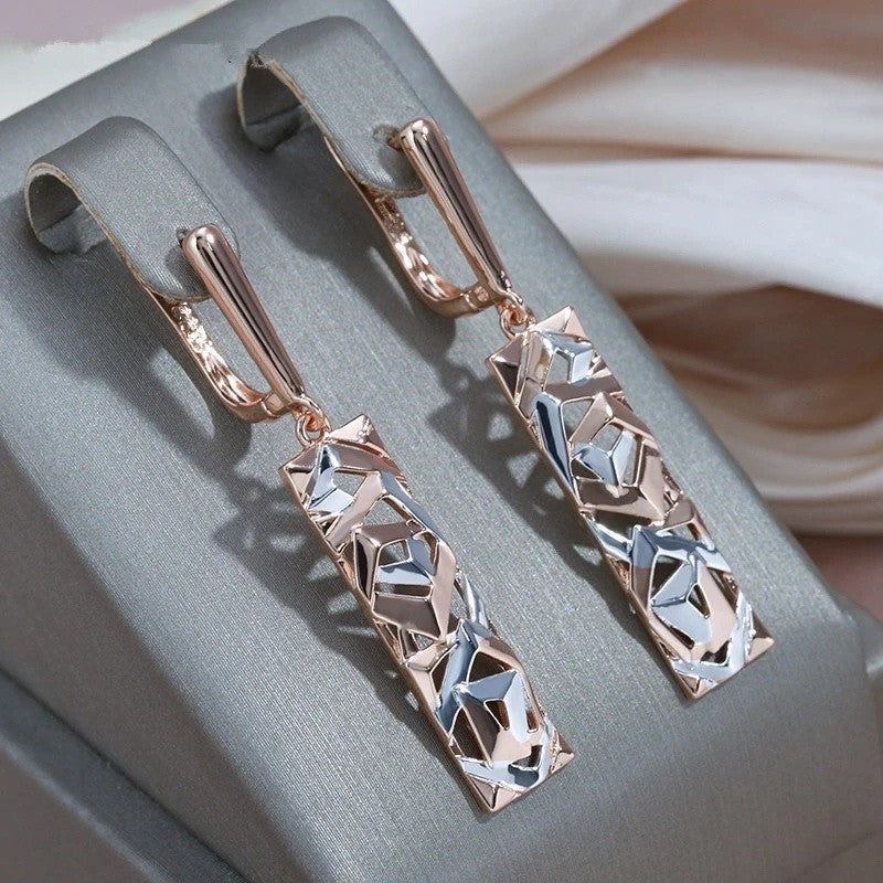 Geometric Rectangle Drop Earrings