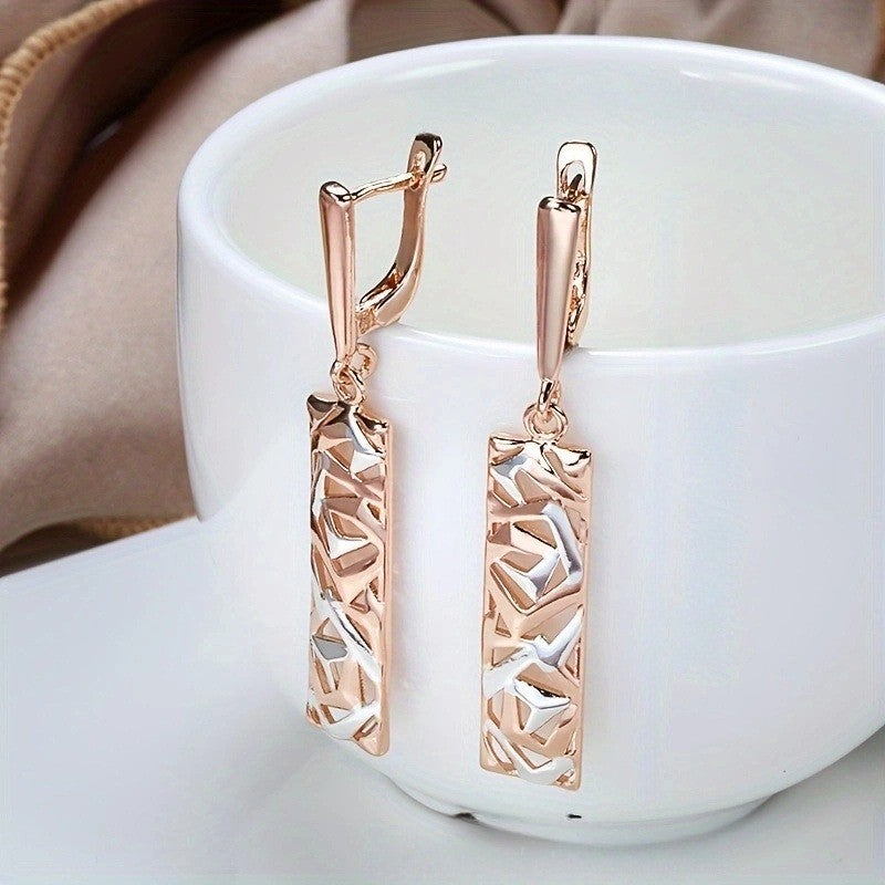 Geometric Rectangle Drop Earrings