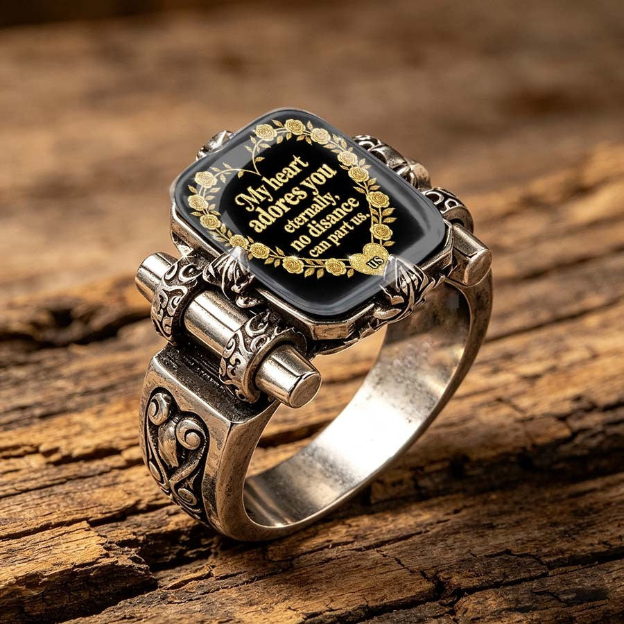 Heart Rose Wreath Ring