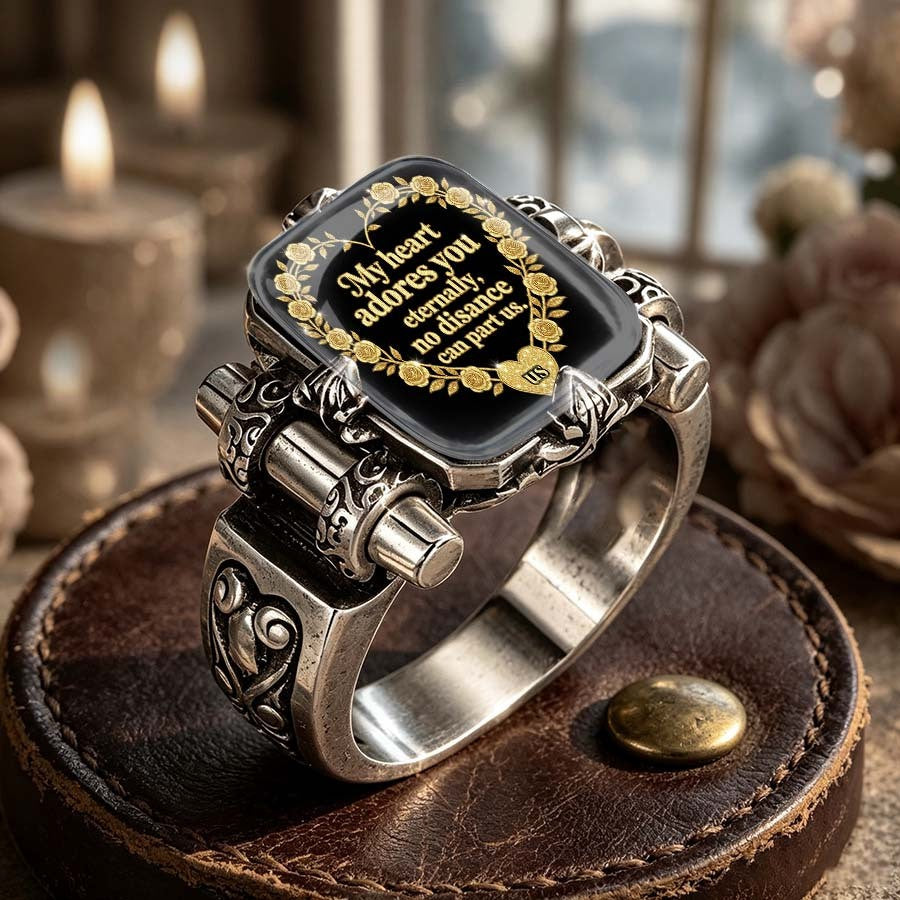 Heart Rose Wreath Ring