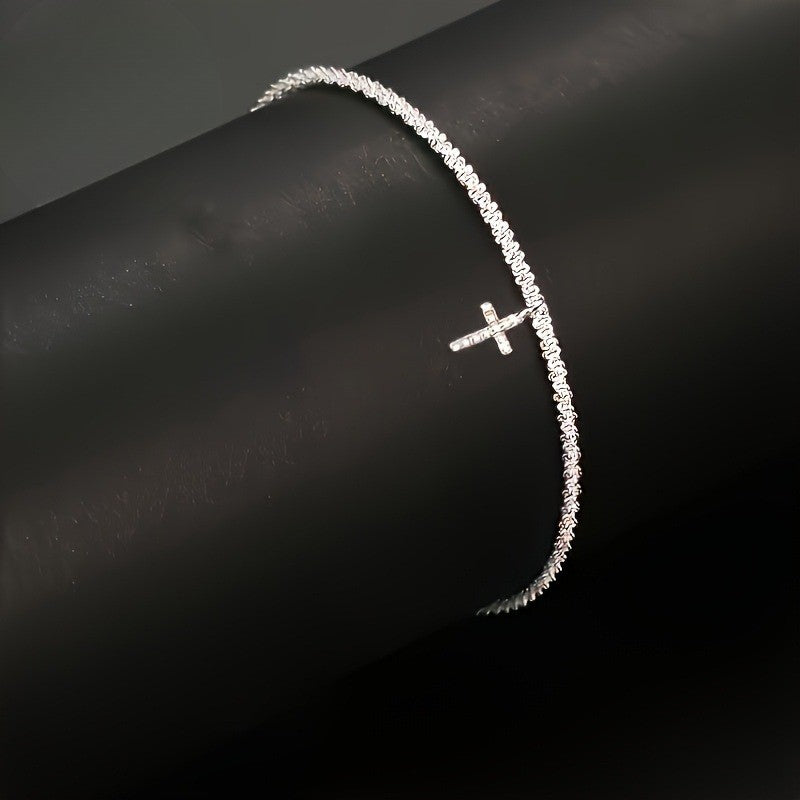 Cross & Snake Chain Bracelet Set