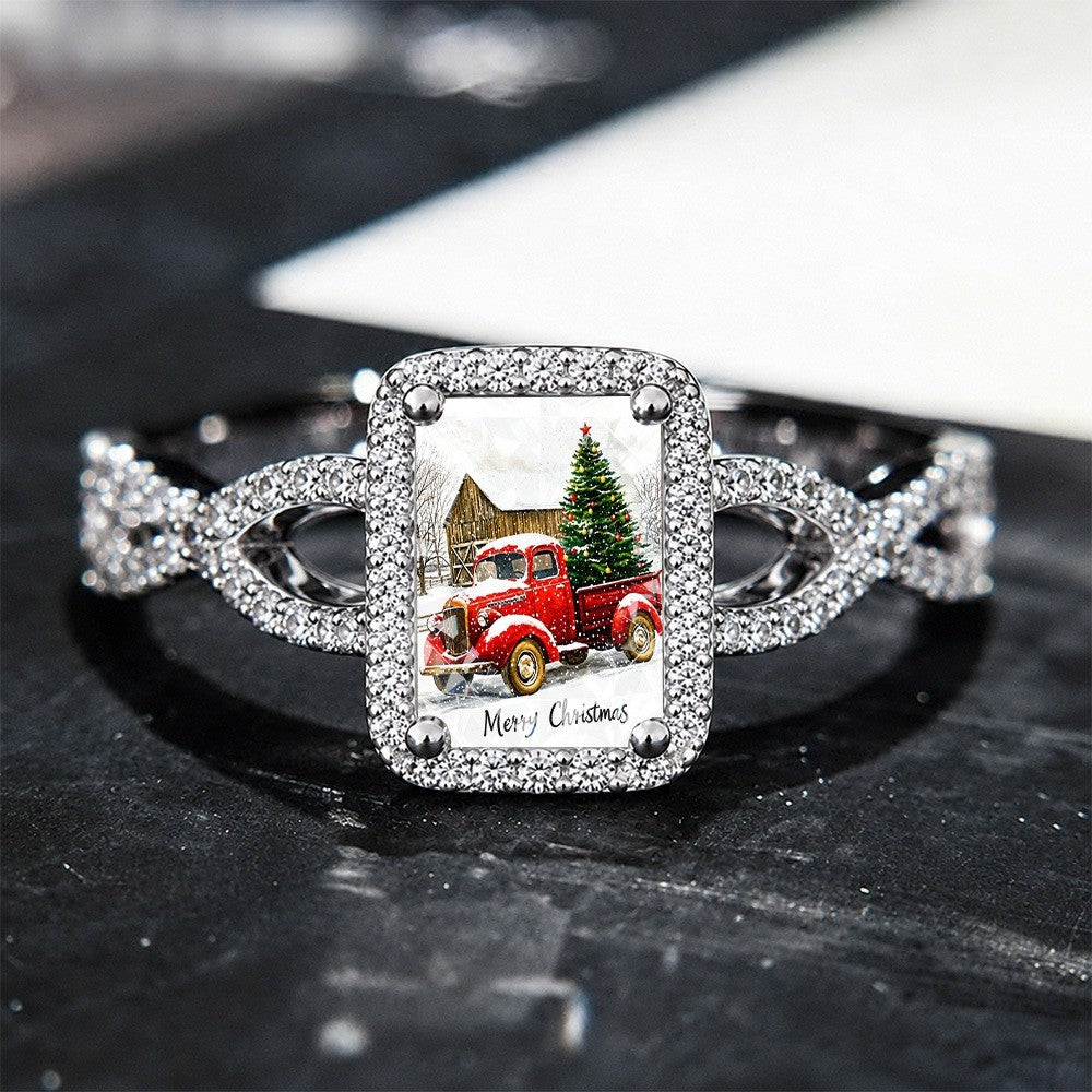 Christmas Truck Square Ring