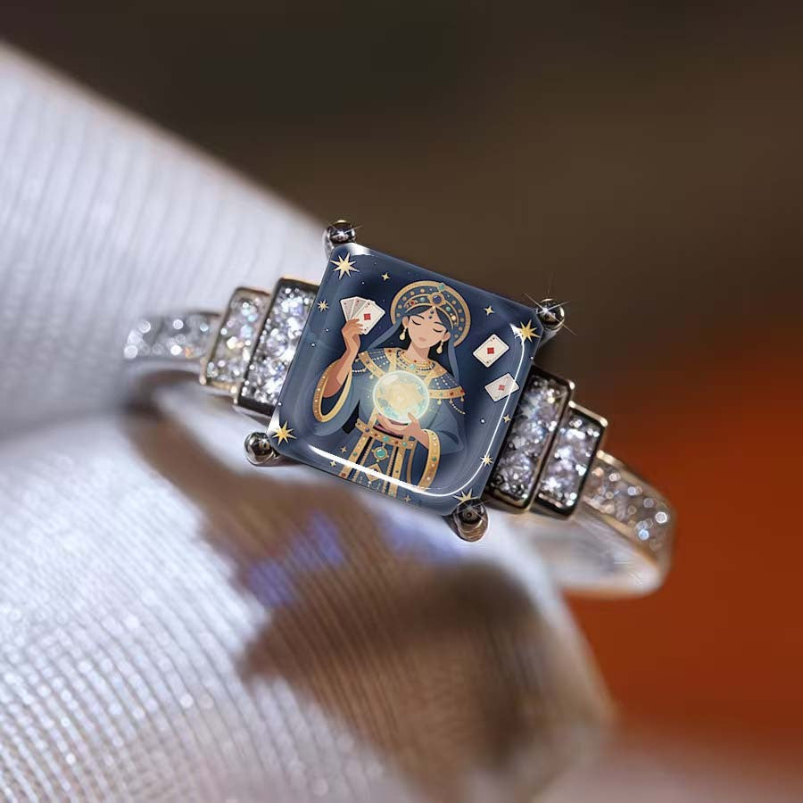 Mystic Tarot Square Ring