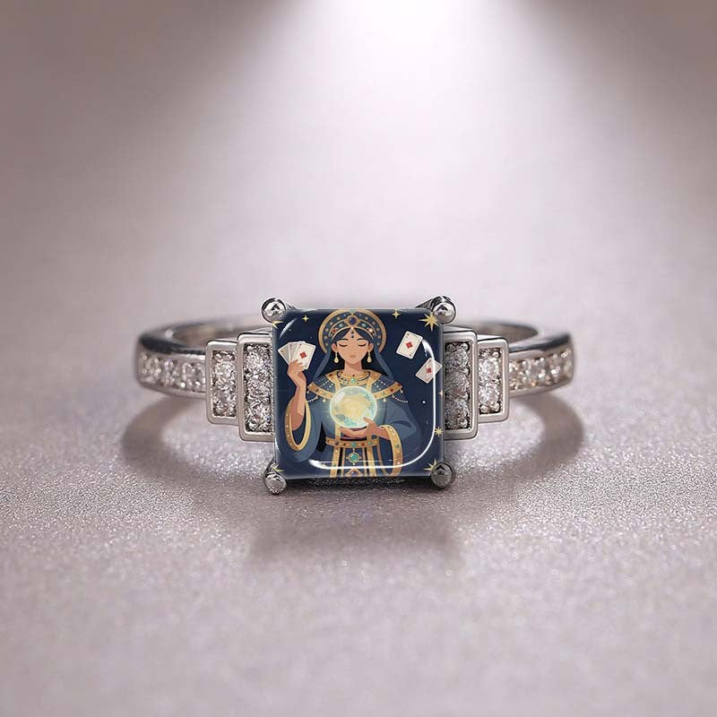 Mystic Tarot Square Ring