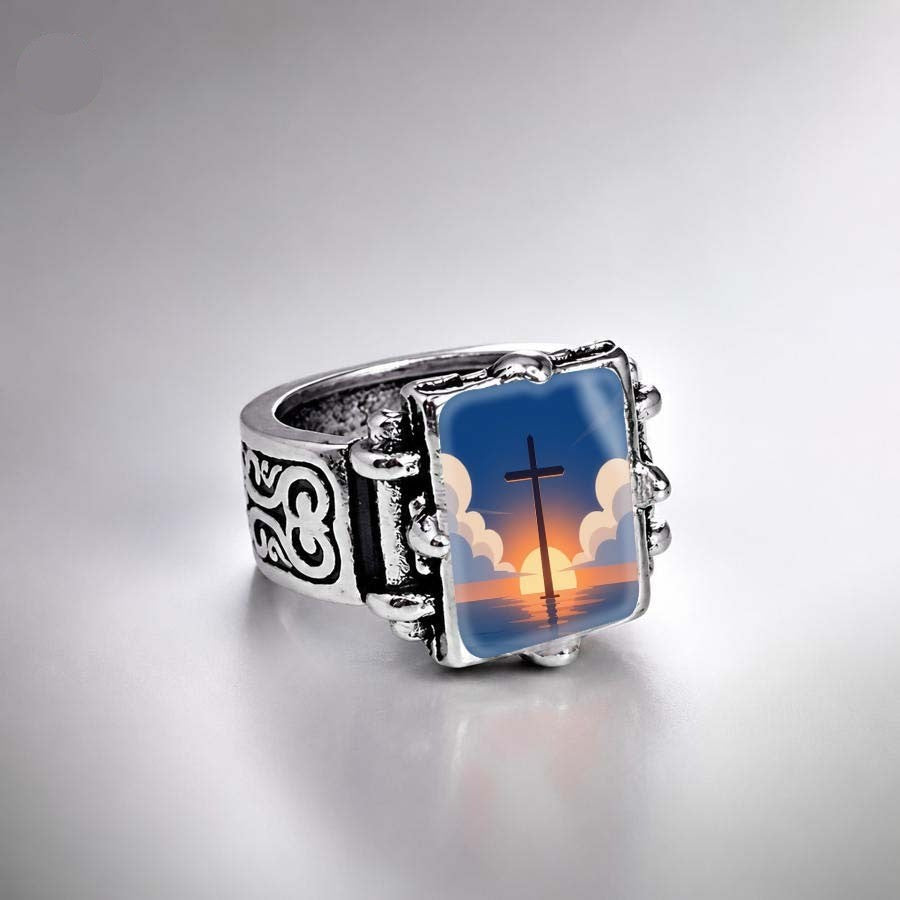 Cross Sunset Square Ring
