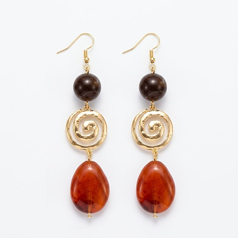 Spiral Acrylic Drop Earrings