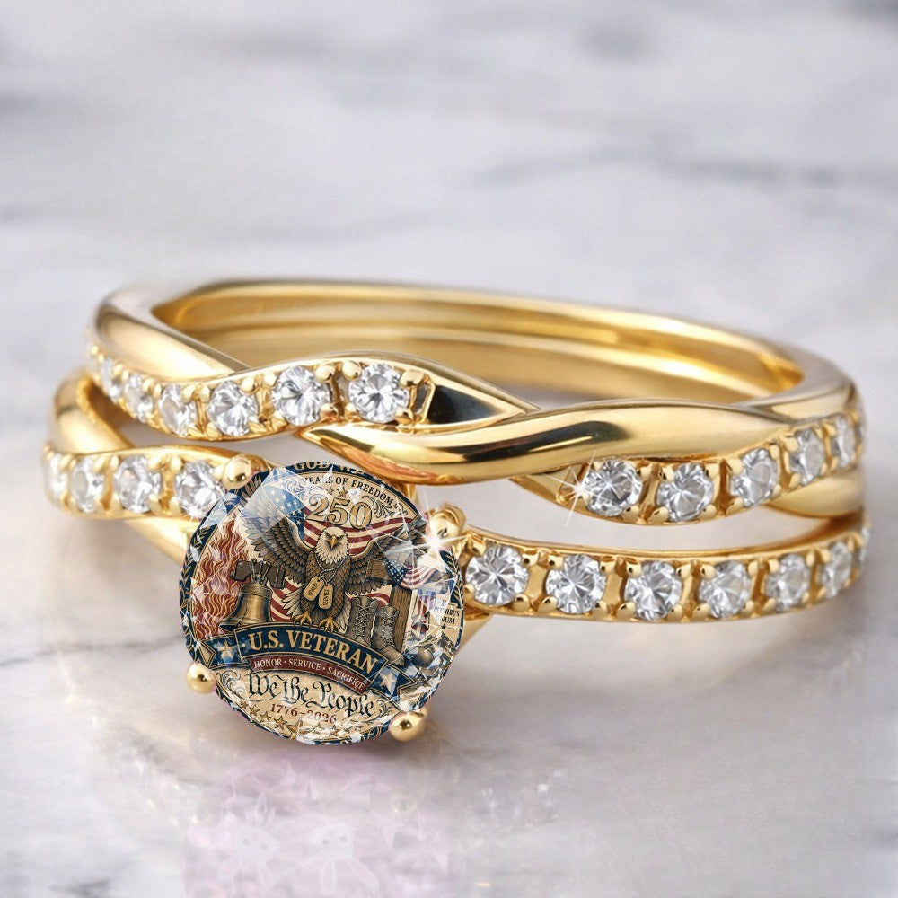 Veteran Eagle Dome Ring